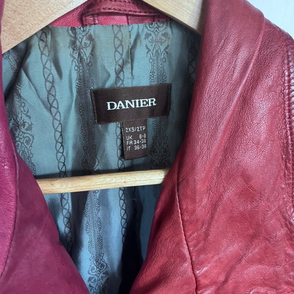 Danier Red Leather Jacket - Picture 4 of 4